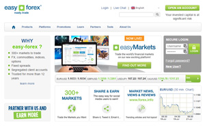 EasyMarkets homepage